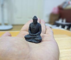 miniature tiny buddha sit in meditation figure - buddha monk statue- fairy garden and terrarium accessories