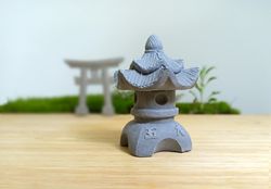 miniature japanese garden pagoda lantern - zen style stone lanterns - mini pagoda fairy garden accessories