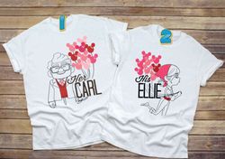 disney vacation carl and ellie couple matching t-shirt