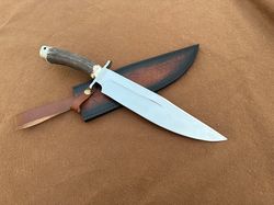 handmade d2 steel bowie knife ,hunting knife, bowie knife, viking knife, stag crown, top selling, viking bowie