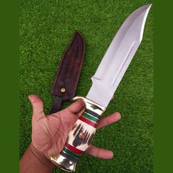 custom handmade hunting knife, camping knife, bushcraft knife, gift knife, gift for dad, personalized gift for him, birt