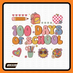 teacher 100 days of school png, 100 days student png, happy 100th day, back to school png