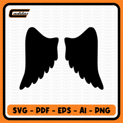 angel wings instant download svg, pdf, eps, ai, png digital download