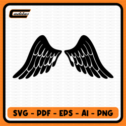 angel wings instant download svg, pdf, eps, ai, png digital download