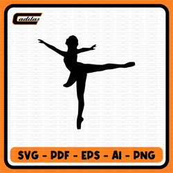 ballet dancer instant download svg, pdf, eps, ai, png digital download