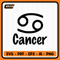cancer zodiac sign instant download svg, pdf, eps, ai, png digital download