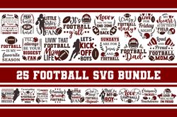 football svg bundle football mom helmet funny quotes designs player love cricut