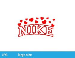 nike heart valentines day jpeg image cartoon digital file