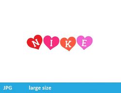 nike heart fashion logo jpeg image cartoon digital file