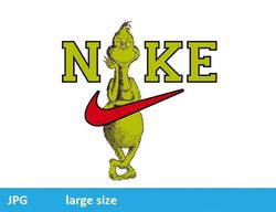 nike grinch christmas jpeg image cartoon digital file