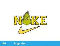 nike grinch logo face jpeg image cartoon digital file