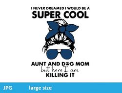 aunt and dog mom jpeg image cartoon digital file