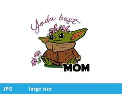 baby yoda best mom jpeg image cartoon digital file
