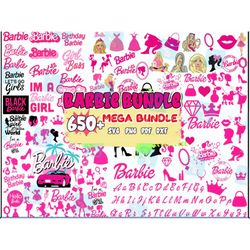 650 barbie svg, barbie icons bundle, barbie princess silhouette svg, barbie svg bundle