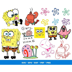 spongebob svg bundle files for cricut silhouette, spongebob svg, spongebob svg files, spongebob sponge bob svg bundle