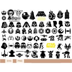 star wars svg bundle, star wars svg, yoda svg, star wars characters svg, darth vader svg