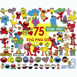 bundle sesam street svg, street monsters svg, sesame street bundle, cookie monster svg file digital