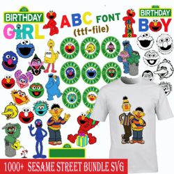 bundle sesam street svg, street monsters svg, sesame street bundle, cookie monster svg file digital