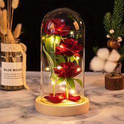 breathtaking glass rose flower gift with box - a heartfelt gesture for mom from daughter, son, or husband