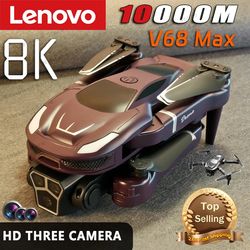 lenovo v68 drone - 8k hd, 45-min flight, 3-camera setup