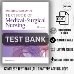 test bank - brunner & suddarth's textbook of medical-surgical nursing 14th edition