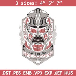 colossal poster embroidery design, aot embroidery, embroidery file, anime embroidery, anime shirt, digital download