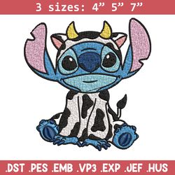 cow stitch embroidery design, cow stitch embroidery, cartoon design, embroidery file, cartoon shirt, digital download.
