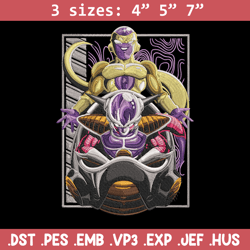 frieza form embroidery design, dragonball embroidery,embroidery file, anime embroidery, anime shirt, digital download