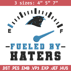 fueled by haters carolina panthers embroidery design, carolina panthers embroidery, nfl embroidery, sport embroidery.