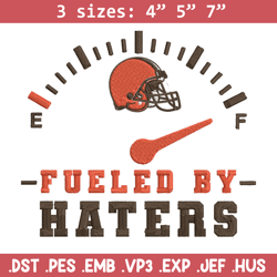fueled by haters cleveland browns embroidery design, cleveland browns embroidery, nfl embroidery, sport embroidery.