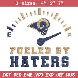 fueled by haters los angeles rams embroidery design, los angeles rams embroidery, nfl embroidery, logo sport embroidery.
