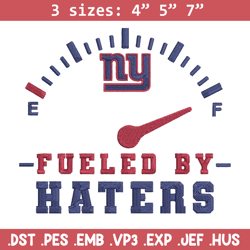 fueled by haters new york giants embroidery design, new york giants embroidery, nfl embroidery, sport embroidery.
