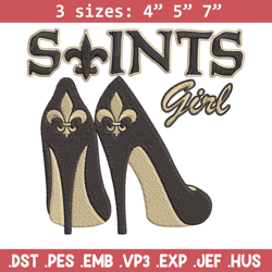 girl new orleans saints embroidery design, new orleans saints embroidery, nfl embroidery, logo sport embroidery.