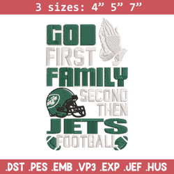 god first family second then new york jets embroidery design, new york jets embroidery, nfl embroidery, sport embroidery
