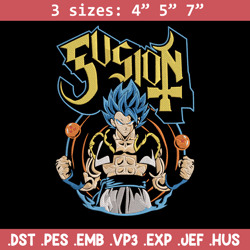 gogeta embroidery design, dragonball embroidery, embroidery file, anime embroidery, anime shirt, digital download.