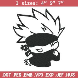 gojo cute embroidery design,jujutsu embroidery, embroidery file, anime embroidery, anime shirt, digital download