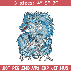 goku dragon embroidery design, dragonball embroidery, embroidery file, anime embroidery, anime shirt, digital download