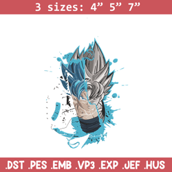 goku face embroidery design, dragonball embroidery, embroidery file, anime embroidery, anime shirt, digital download