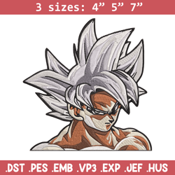 goku mui embroidery design, dragonball embroidery, embroidery file, anime embroidery, anime shirt, digital download