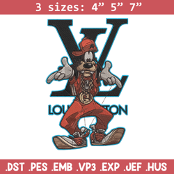 goofy x lv embroidery design, lv embroidery, embroidery file, anime embroidery, anime shirt, digital download.