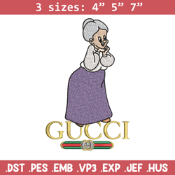 granny gucci embroidery design, granny gucci cartoon embroidery, cartoon design, embroidery file, instant download.