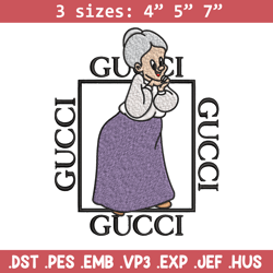 granny gucci embroidery design, granny gucci embroidery, cartoon design, embroidery file, gucci logo, digital download.