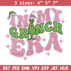 grinch era embroidery design, grinch embroidery, chrismas design, embroidery shirt, embroidery file, digital download.