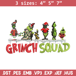 grinch squad christmas embroidery design, grinch christmas embroidery, grinch design, embroidery file, digital download.