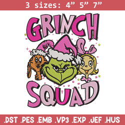 grinch squad embroidery design, grinch embroidery, embroidery file, chrismas embroidery, anime shirt, digital download