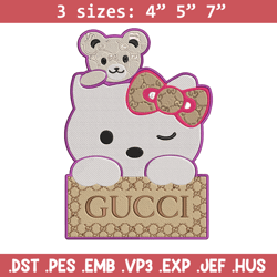 gucci hello kitty embroidery design, kitty embroidery, embroidery file, gucci embroidery, anime shirt, digital download