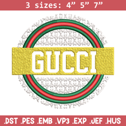 gucci logo embroidery design, gucci embroidery, brand embroidery, logo shirt, embroidery file, digital download