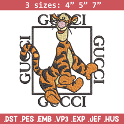 gucci tiger embroidery design, winnie the pooh cartoon embroidery, cartoon design, embroidery file, instant download.