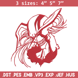 ichigo demon embroidery design, bleach embroidery, embroidery file, anime embroidery, anime shirt, digital download.