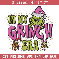 in my grinch embroidery design, grinch embroidery, embroidery file, chrismas embroidery, anime shirt, digital download